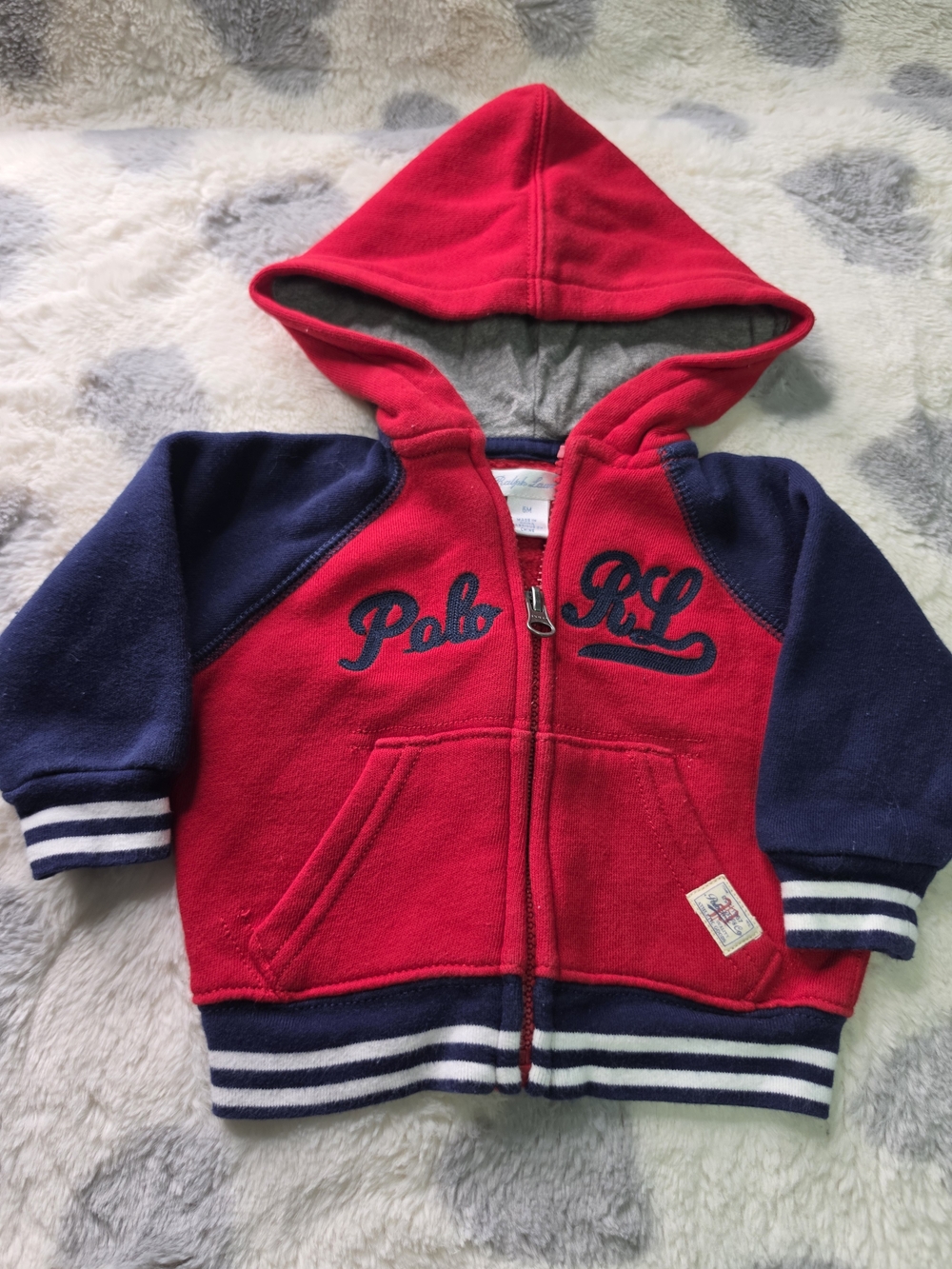 Polo by Ralph Lauren Red & Navy Hooded Zip-Up Sweatshirt for Kids